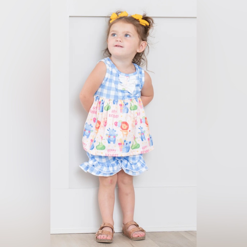 Blue and White Kids Matching Set